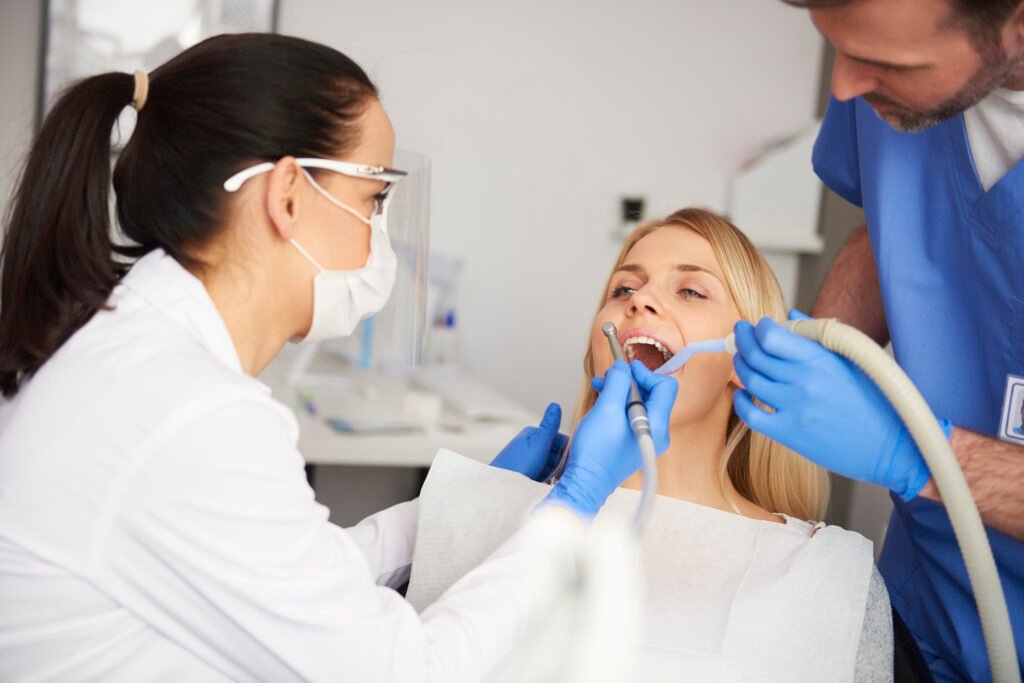 Two dentists performing routine Dental Exams in Brentwood